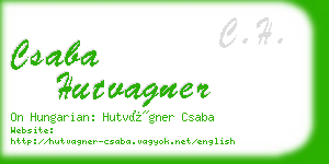 csaba hutvagner business card